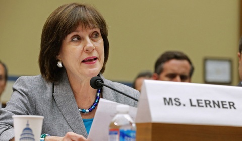 The pièce de résistance resists! Lerner tells the Congress she's totally innocent and will not be taking questions. 