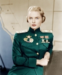 Janet Leigh as a cold, Godless commie in Howard Hughes's "Jet Pilot." John Wayne saves her, but nothing could save the film!